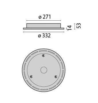 FL ROUND 333 AB - LED ceiling lamp in metal and opal glass by PERFORMANCE iN LIGHTING - view 3